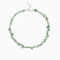 Ожерелье из камня, 45 см, зелёное
