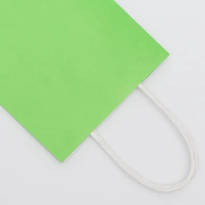 Пакет крафт травяной, круглая ручка, 15×21×8 см, 120 г