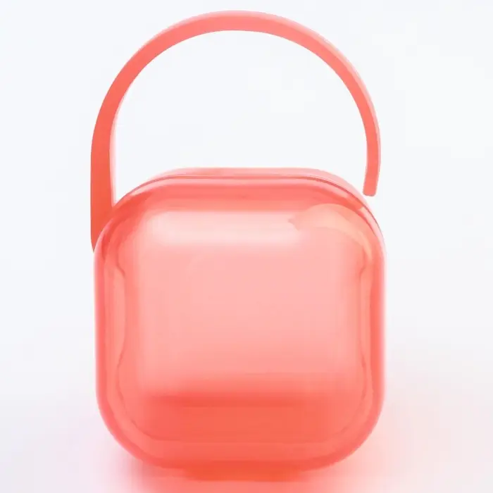 Контейнер для хранения и стерилизации детских сосок и пустышек, розовый