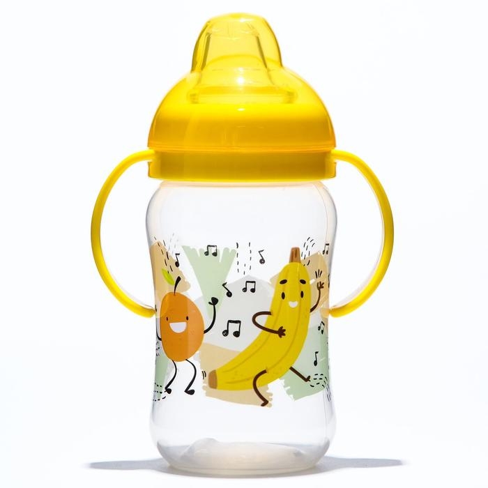 Поильник - непроливайка детский с мягким носиком «Фрукты», 270 мл., с ручками, цвет МИКС Поильник - непроливайка детский с мягким носиком «Фрукты», 270 мл., с ручками, цвет МИКС