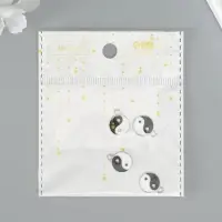 Декор для творчества металл, эмаль "Инь-ян" серебро 1,1х1,5 см