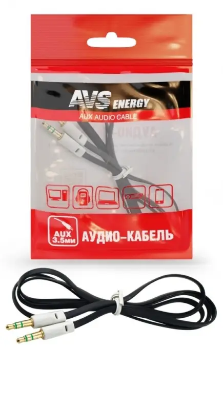 Кабель AVS AU-61 3.5 Jack/3.5 Jack TRS, 1 м (A78398S)
