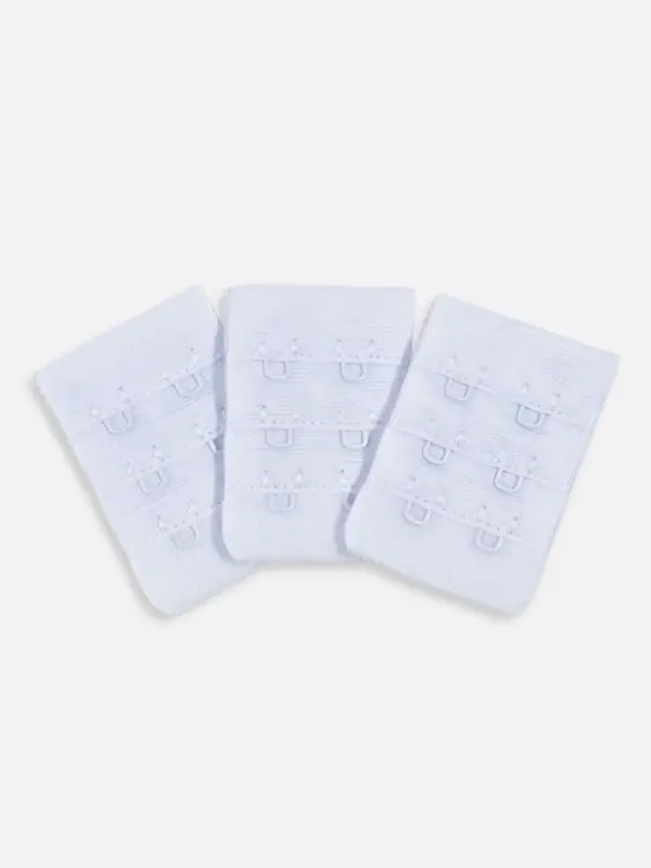 Застёжка для бюстгальтера, 3 ряда 2 крючка, 4.7&times;3.2 см, 2.7&times;3.2 см, 10 шт., белая