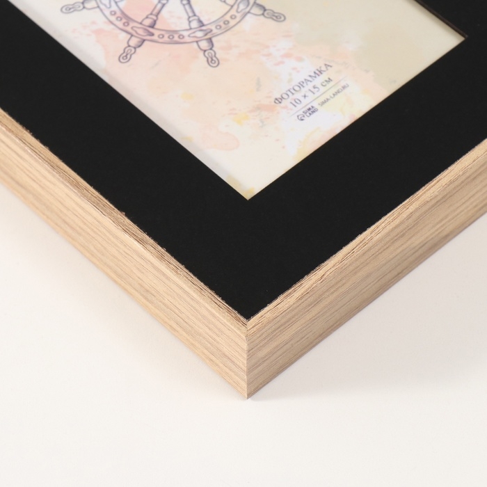 Фоторамка МДФ на 2 фото 10х15 см с черным паспарту  Фоторамка МДФ на 2 фото 10х15 см с черным паспарту "Энрика" цвет дерева 3х28х21 см