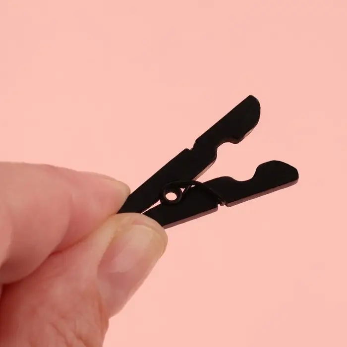 Прищепки для шитья, 3×0.9×0.3 см, 10 шт., чёрные Прищепки для шитья, 3×0.9×0.3 см, 10 шт., чёрные