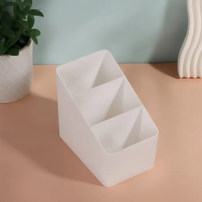 Органайзер для хранения &laquo;WHITE&raquo;, 3 секции, 14.5&times;9&times;13 см, белый