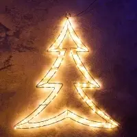 Светодиодная фигура FROSTY &laquo;Ёлочка&raquo;, 58&times;56&times;2, подвесная, 200 LED, 4.5V, свечение тёплое белое