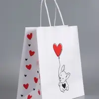 Пакеты подарочные крафт &laquo;С Днем Рождения&raquo;, 22&times;12&times;25 см, набор 4 шт.