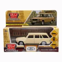 Машинка металлическая &laquo;ВАЗ-2104&raquo;, ретро - модель &laquo;ЖИГУЛИ&raquo;, открываются двери, багажник, инерция, 12 см, бежевый