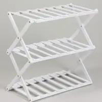 Подставка для цветов Greengo, 3 полки, 50&times;25&times;46 см, напольная, бамбук, белая