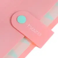 Папка А4 Haze, 12 отделений, 600 мкм, на кнопке, розовая