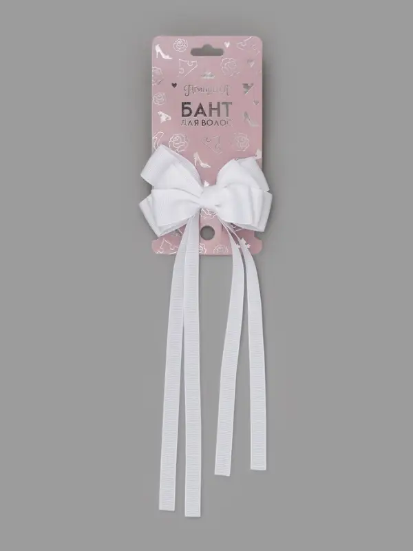 Бант для волос на заколке с лентами, белый, Принцессы Дисней