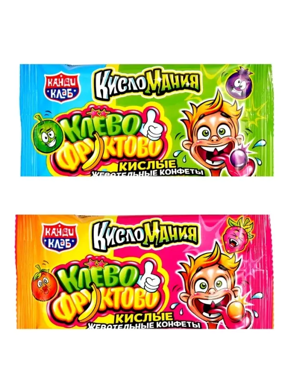 Конфеты кислые жевательные &laquo;Кисломания Клево-Фруктово&raquo;, 12 г