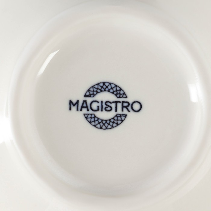 Салатник фарфоровый Magistro Ocean, 300 мл, d=12 см, цвет синий