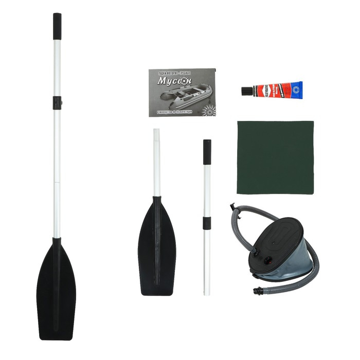 Лодка YUGANA R-260 PC ТР, реечная слань+транец, цвет олива Лодка YUGANA R-260 PC ТР, реечная слань+транец, цвет олива
