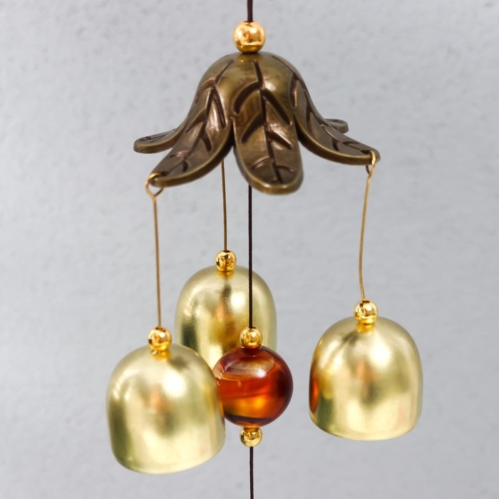 Музыка ветра металл Музыка ветра металл "Семейство слонов в круге" 3 колокольчика 1 фигурка 40 см