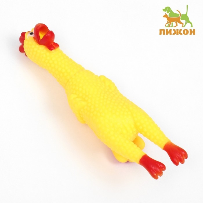 Игрушка пищащая Игрушка пищащая "Петух" для собак, 16 см, желтая