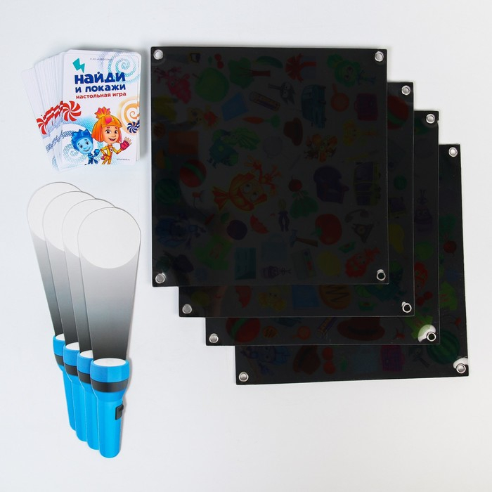 Настольная игра с фонариком ФИКСИКИ Настольная игра с фонариком ФИКСИКИ "Найди и покажи"