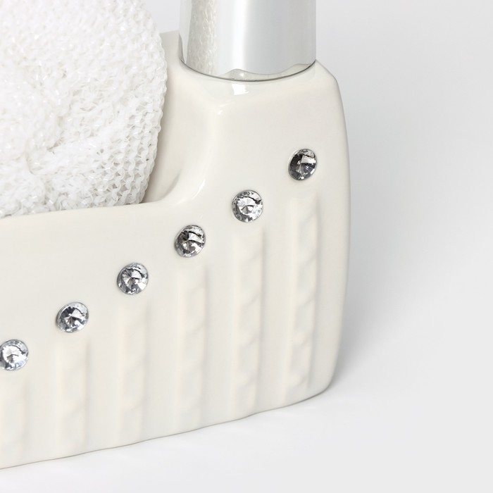 Дозатор для моющего средства с подставкой для губки Доляна «Элегия», 200 мл Дозатор для моющего средства с подставкой для губки Доляна «Элегия», 200 мл