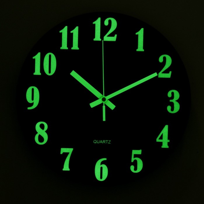 Светящиеся настенные часы, d-30 см Светящиеся настенные часы, d-30 см