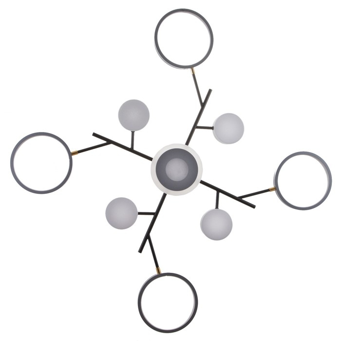Люстра с ПДУ 2300/9GR LED 190Вт 3000-6000К серый 85х85х9 см BayerLux