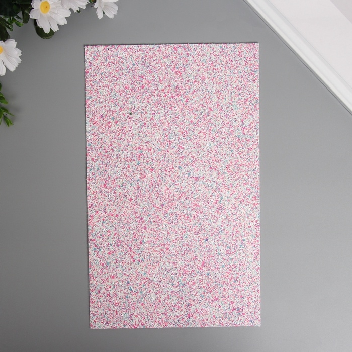 Лист для творчества иск.кожа Лист для творчества иск.кожа "Блёстки" розово-голубой лист 33х20 см толщина 1,6 мм