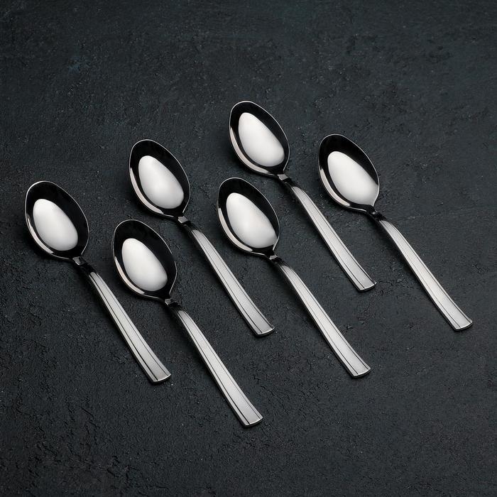 Ложка чайная «Торжество», длина 13,5 см , толщина 2 мм, цвет серебряный Ложка чайная «Торжество», длина 13,5 см , толщина 2 мм, цвет серебряный