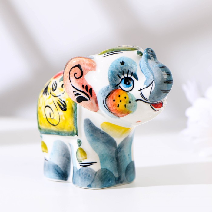 Сувенир «Слон Тоша», 9х11см, гжель , цвет Сувенир «Слон Тоша», 9х11см, гжель , цвет