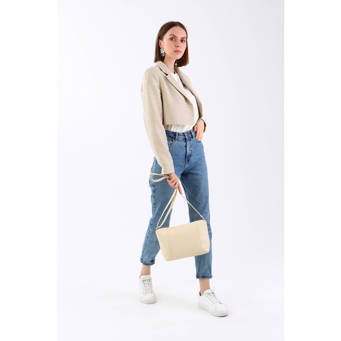 Сумка кросс-боди на молнии, цвет бежевый Сумка кросс-боди на молнии, цвет бежевый