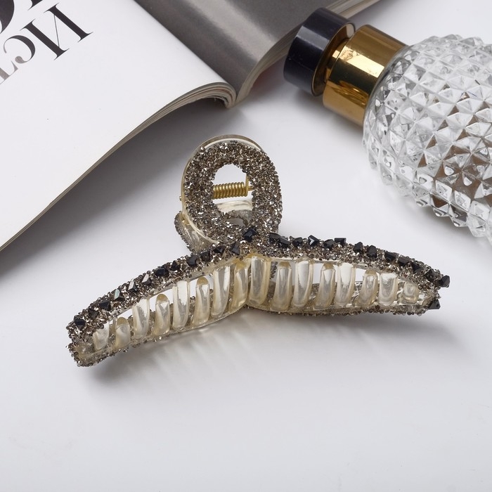 Краб для волос Краб для волос "Хлоя" петля, 11 см, серый