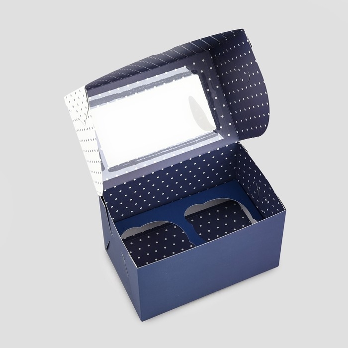 Коробка для капкейков складная с двусторонним нанесением «Поздравляю», 16 х 10 х 10 см Коробка для капкейков складная с двусторонним нанесением «Поздравляю», 16 х 10 х 10 см