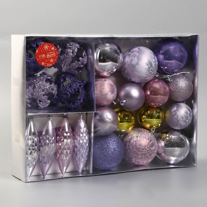 Набор украшений пластик 22 шт "Андромеда" (4 сосульки, 18 шаров)