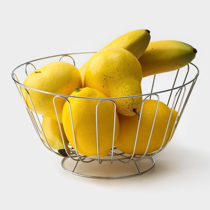 Фруктовница Доляна, 23×23×11 см, цвет хром Фруктовница Доляна, 23×23×11 см, цвет хром