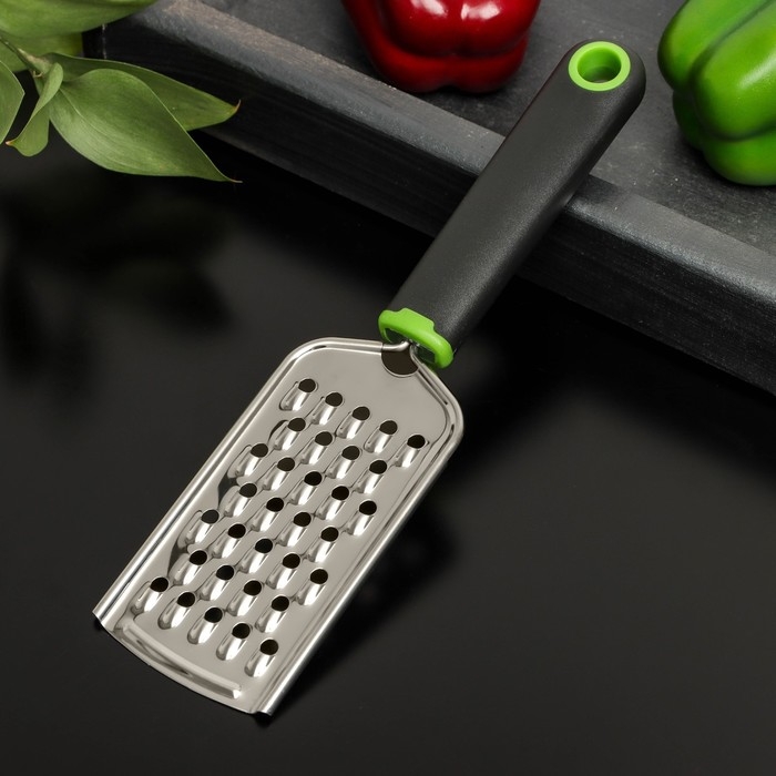 Тёрка для сыра крупная Доляна Lime, 22,8 см, с ручкой, цвет МИКС Тёрка для сыра крупная Доляна Lime, 22,8 см, с ручкой, цвет МИКС
