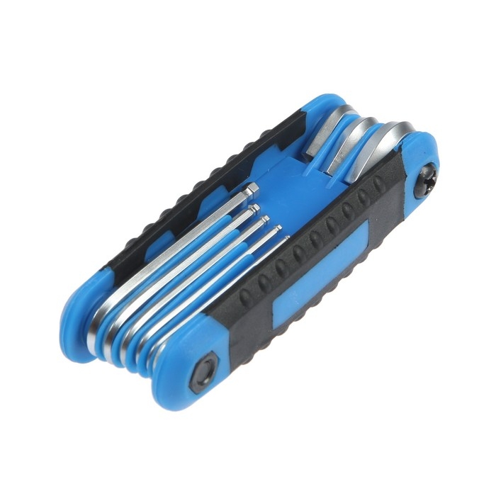 Набор ключей имбусовых складных ТУНДРА, с шаром, 1.5 - 8 мм, 8 шт. Набор ключей имбусовых складных ТУНДРА, с шаром, 1.5 - 8 мм, 8 шт.