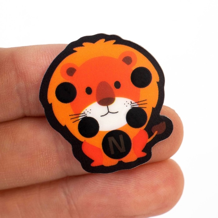 Детский термометр - наклейка налобный  Детский термометр - наклейка налобный "Львенок", до 40°, 3.2 х 2.7 см