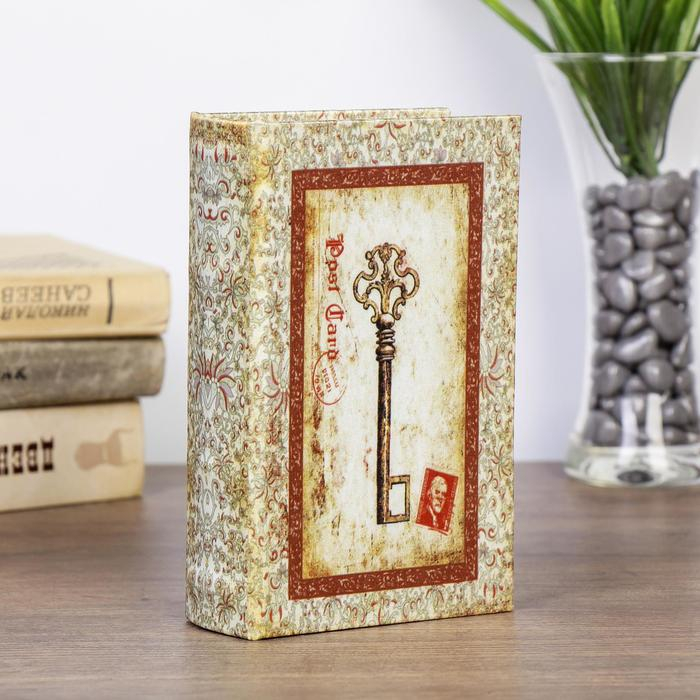 Сейф-книга дерево шёлк  Сейф-книга дерево шёлк "Ключик" 17х11х5 см
