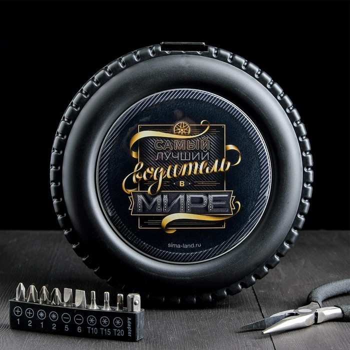 Набор инструментов в колесе «Самый лучший водитель», 24 предмета Набор инструментов в колесе «Самый лучший водитель», 24 предмета