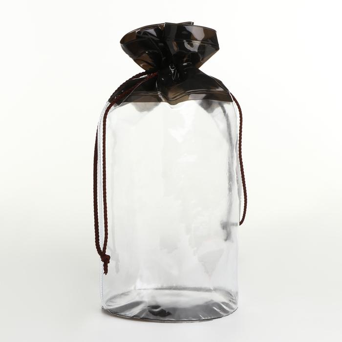 Косметичка на шнуре, цвет прозрачный/чёрный Косметичка на шнуре, цвет прозрачный/чёрный