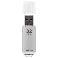 Флешка Smartbuy V-Cut, 32 Гб, USB 2.0, чт до 25 Мб/с, зап до 15 Мб/с, серая