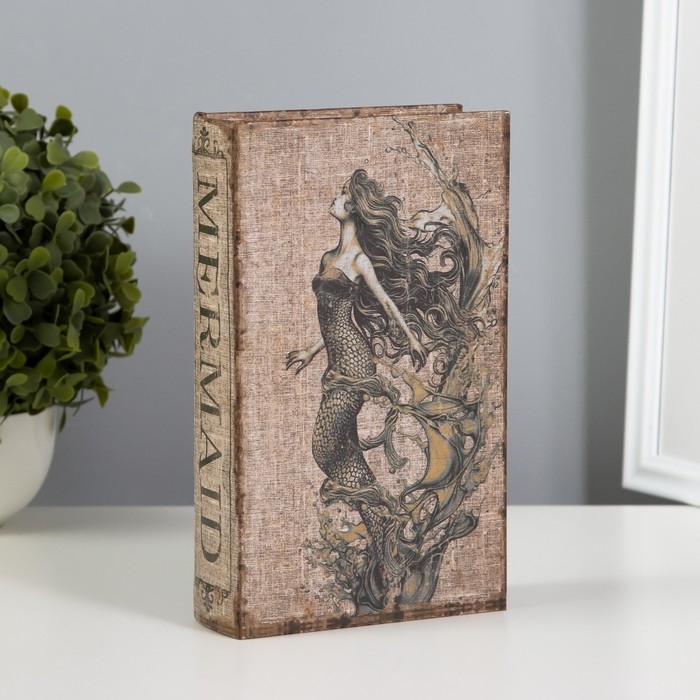 Сейф-книга дерево, кожзам Сейф-книга дерево, кожзам "Русалка" 21х13х5 см