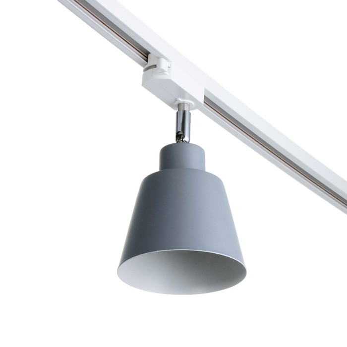 Светильник трековый Светильник трековый "Цилиндр" Е27 40Вт серый 17х12х18см