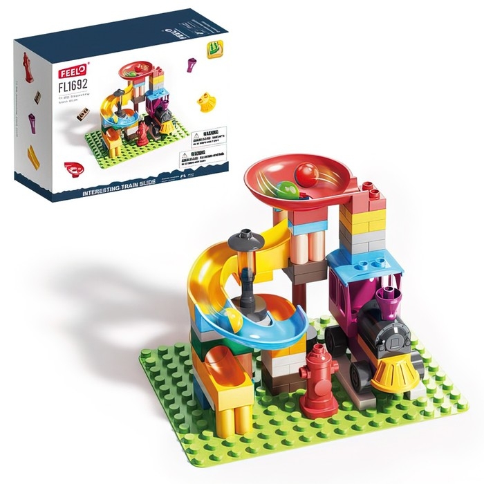 Конструктор «Шарики. Поезд-горка», 77 деталей Конструктор «Шарики. Поезд-горка», 77 деталей