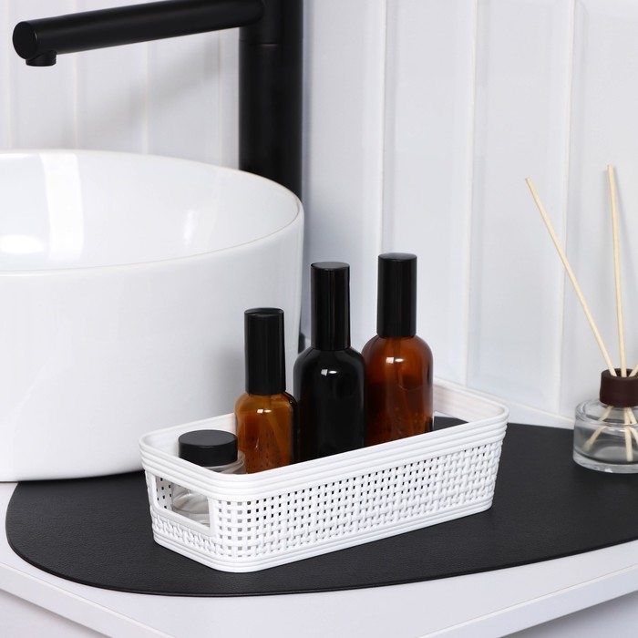 Корзина для хранения «Сетка», пластик, 22×10×6 см, цвет МИКС Корзина для хранения «Сетка», пластик, 22×10×6 см, цвет МИКС