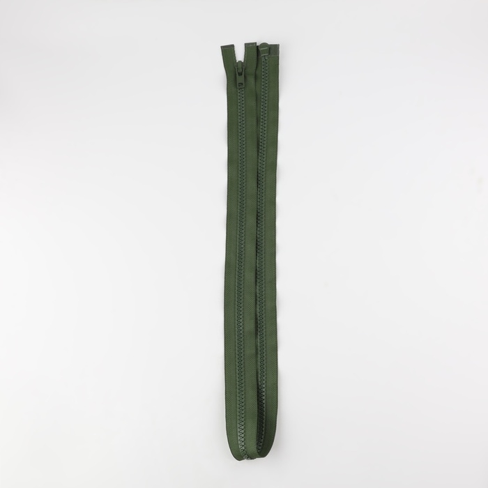 Молния «Трактор», №8, разъёмная, 2 замка, замки автомат, 100 см, цвет хаки