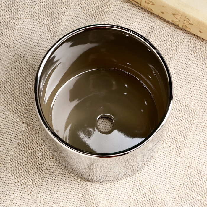 Кашпо  Кашпо "Лайт" серебро, 14х14х12см