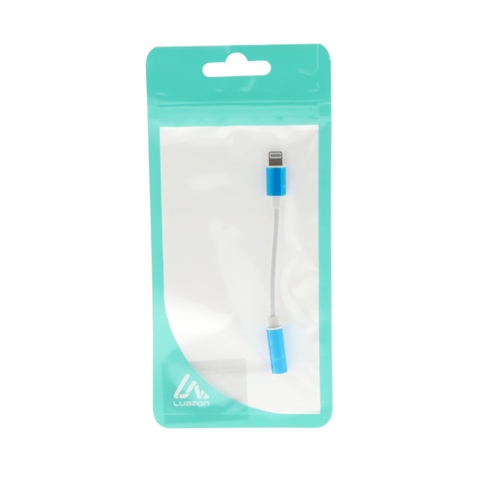 Переходник Luazon, с Lightning на Jack 3.5, музыка + гарнитура, от iOS 10.3, белый Переходник Luazon, с Lightning на Jack 3.5, музыка + гарнитура, от iOS 10.3, белый