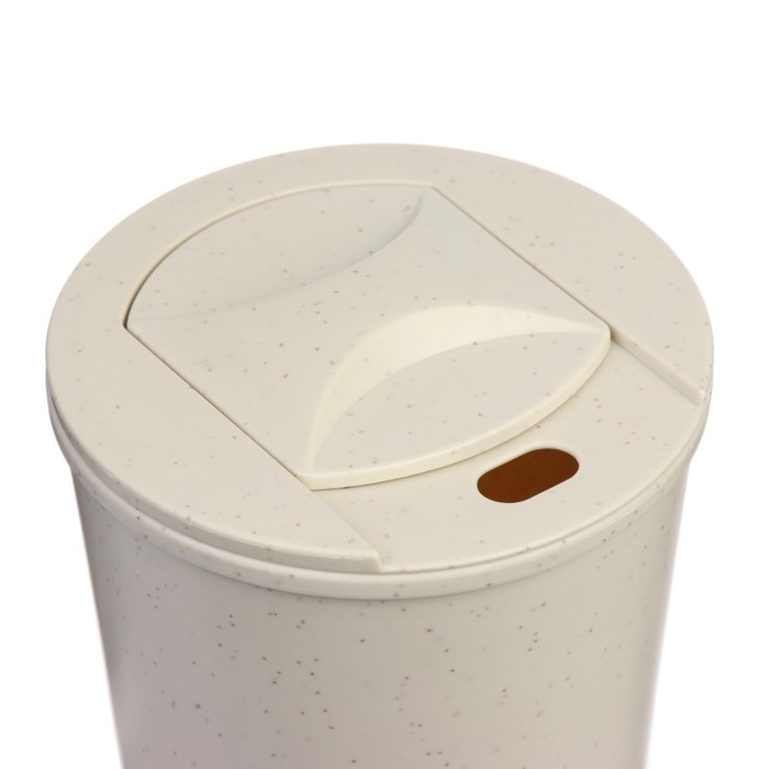 Термостакан для кофе, 380 мл, с крышкой, 12.4 × 8.6 см, PP пластик, красный