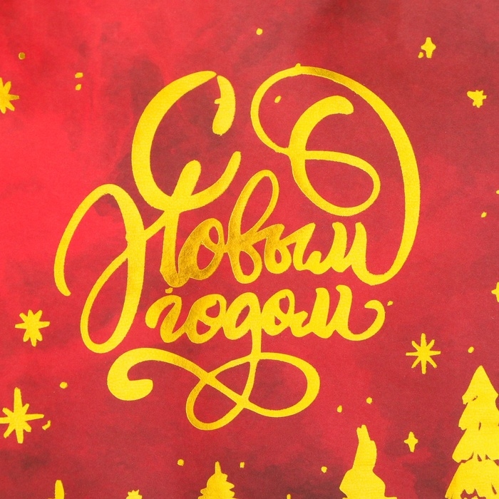 Новый год. Пакет бумажный подарочный новогодний с тиснением, Новый год. Пакет бумажный подарочный новогодний с тиснением, "Ёлки" 27 х 21 х 11 см.