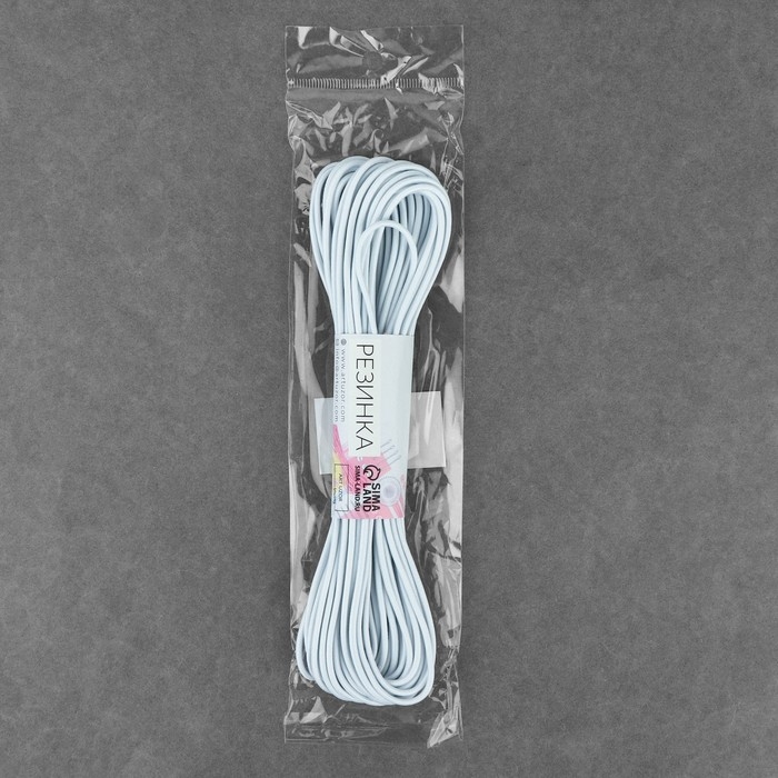 Резинка шляпная, 3 мм, 10 ± 0,5 м, цвет белый Резинка шляпная, 3 мм, 10 ± 0,5 м, цвет белый